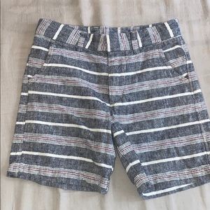 Gap Striped linen shorts, size 5, adjustable waist